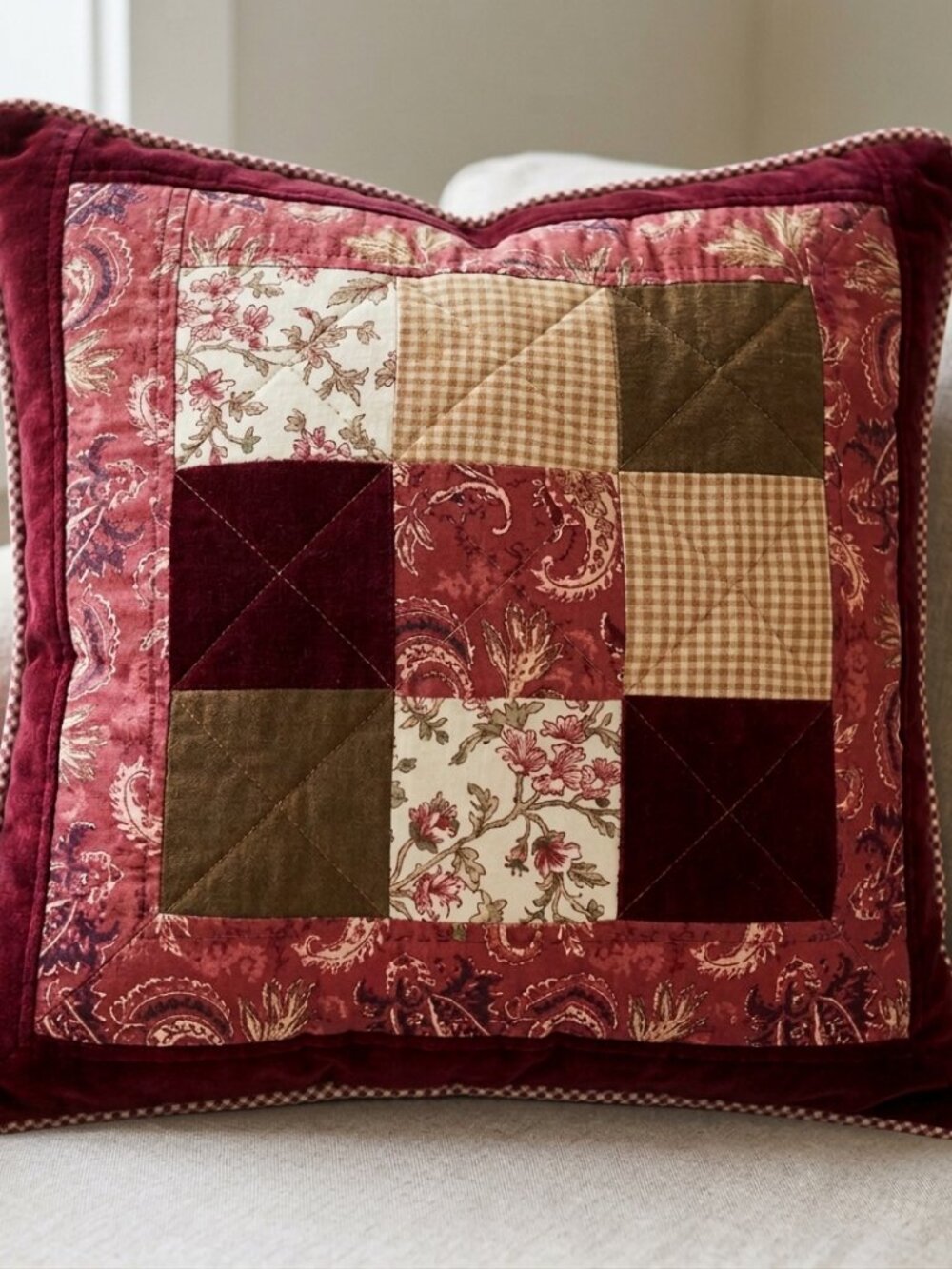 Patchwork Pillow - Picture 2 of 15